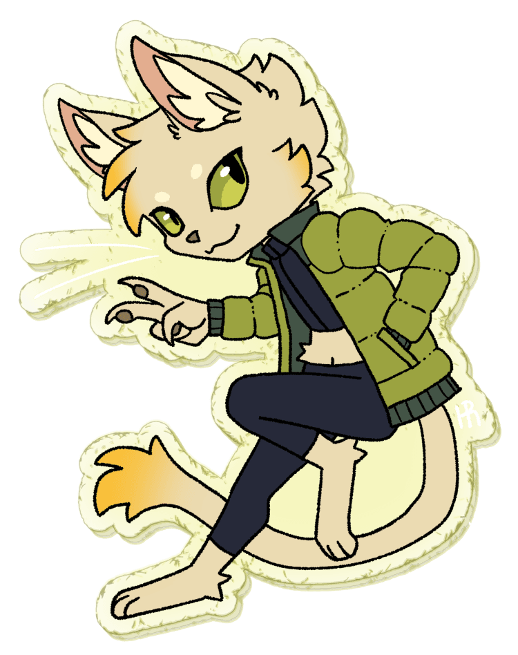 Senna making a peace sign and wearing a light green jacket.